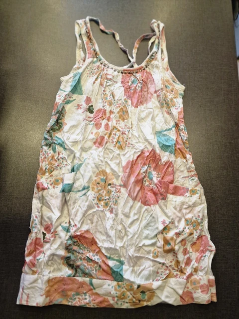 Tunica abito da donna River Island vacanze floreali festa mini abito taglia XS 6 next da