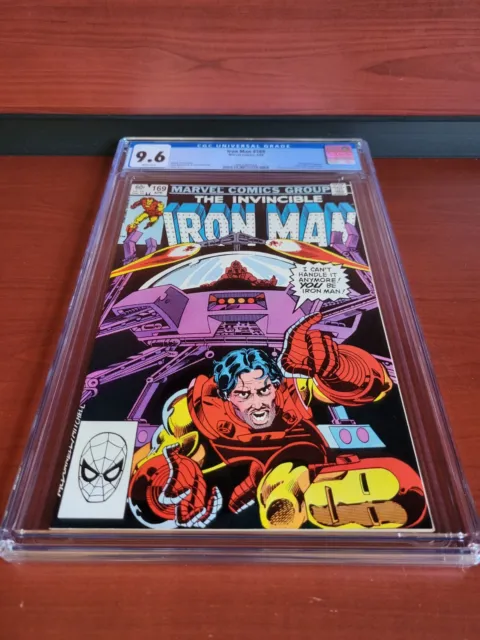 EXCELLENT!  The Invincible Iron Man #169 Jim Rhodes replaces Tony CGC 9.6 GRADED