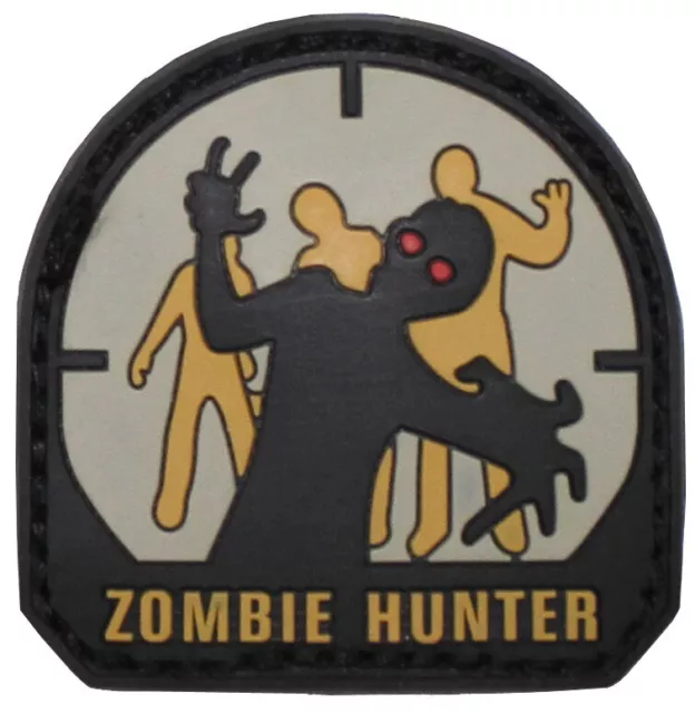 Patch Klettpatch Zombie Hunter Klett 3D Patch Airsoft Softair Rubber Lustig