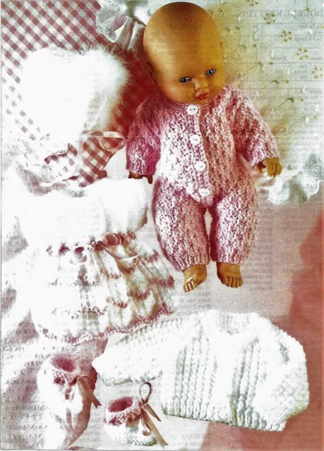 Knitting pattern, Baby doll clothes. Christmas stocking filler. Toy.