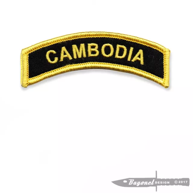 CAMBODIA Tab - CVMA Style - US Army - US Marines - Cambodian Liberation- Vietnam