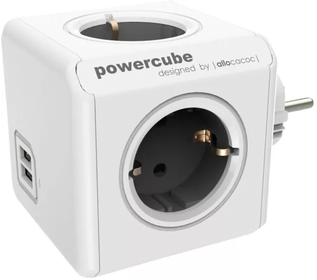 Allocacoc PowerCube Original USB grau