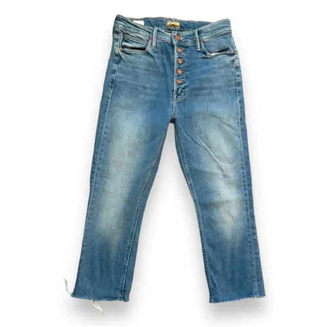 MOTHER The Pixie Swooner Ankle Fray Jeans