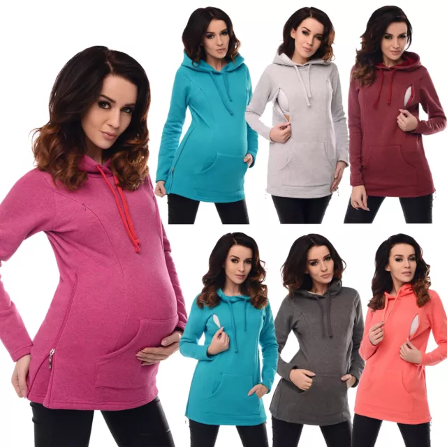 Purpless Maternity 2in1 Pregnancy & Nursing Breastfeeding Hoodie Top B9050