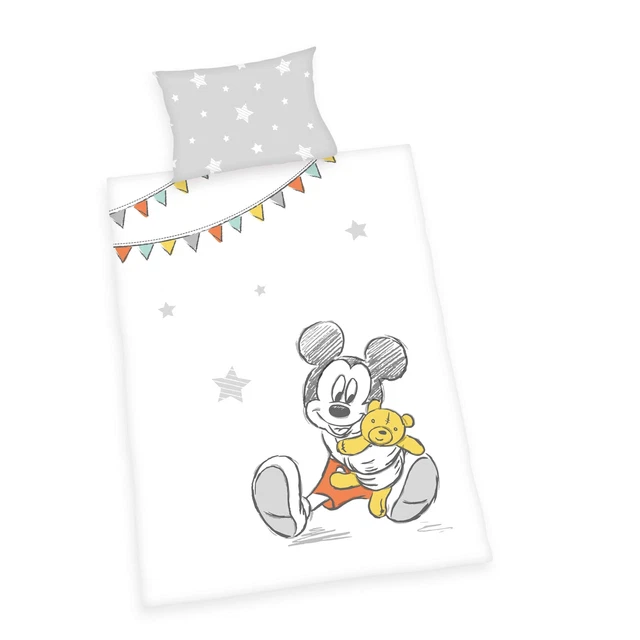 Bettwäsche Disney Mickey Mouse Kleinkinder Bettbezug Set Herding 100x135cm BWARE