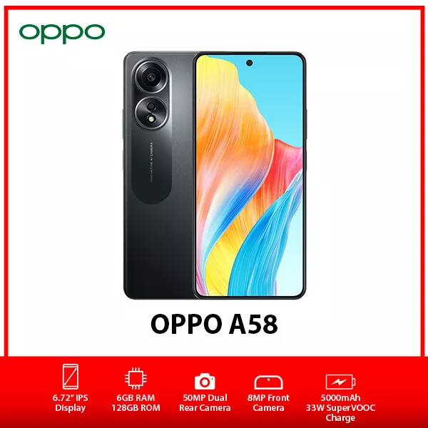Unlocked) OPPO A17 4GB+64GB GLOBAL Ver. Android Dual SIM Mobile Phone –  Black