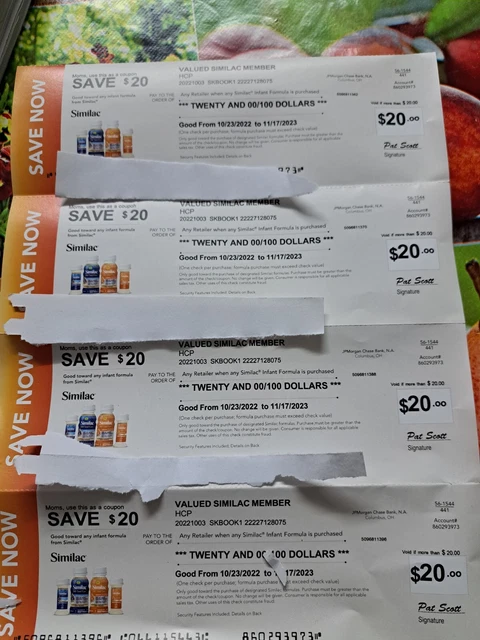 baby formula coupons checks $80 of savings Similac