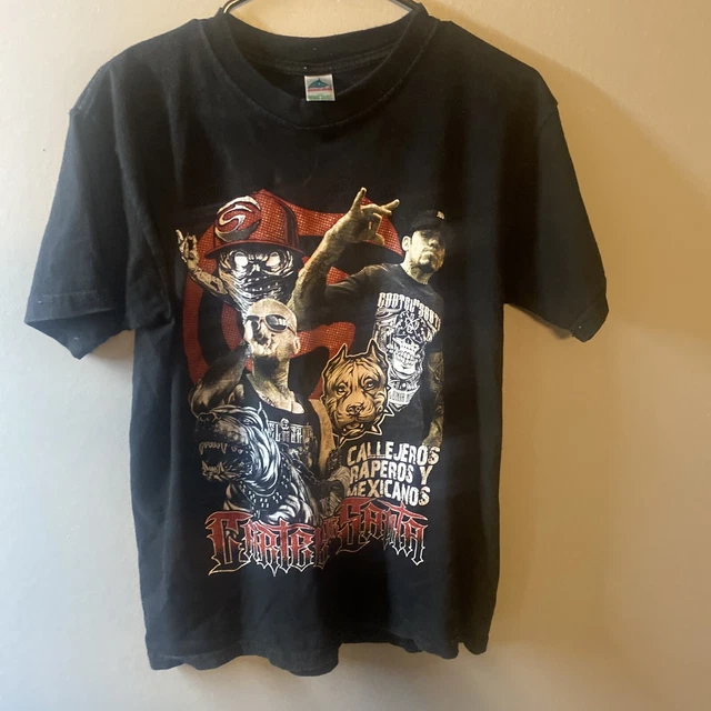 Cartel De Santa Rap Hip Hop Shirt Men's Size Mexican Rap