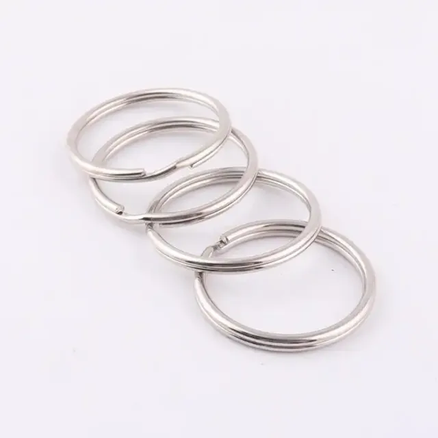 UK Split Rings Key Ring - 20mm 25mm 30mm 35mm - Pack 1 to 100 - keyring rounded