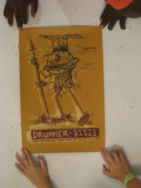 Drummer Reale Botti Poster Serigrafia Ottobre 23 2009 Il Nero Tasti Dan Grzeca