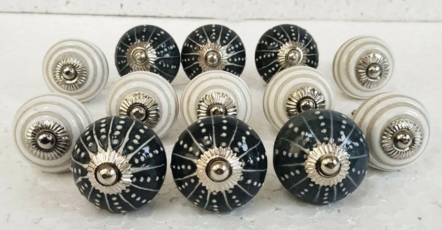 Boutons de porte en céramique couleur Unique tiroir tirer meubles armoire...