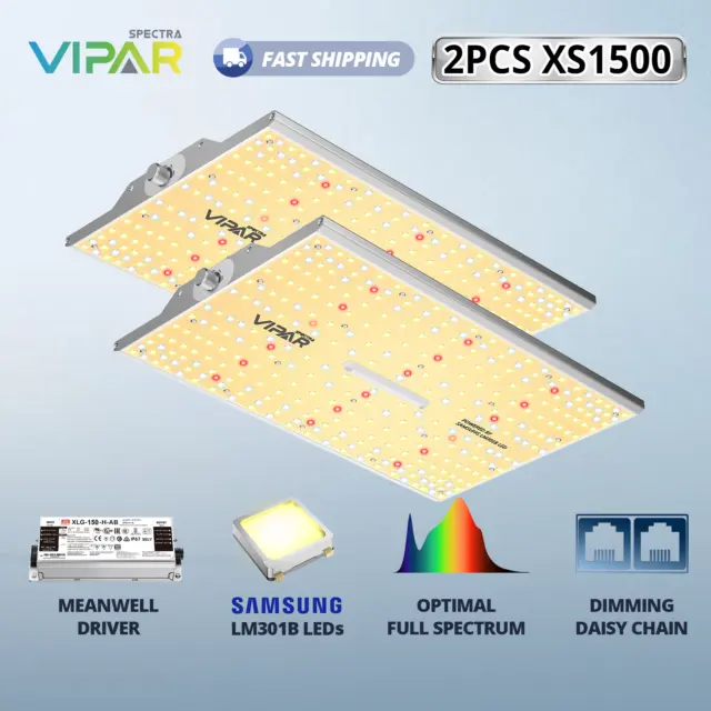 VIPARSPECTRA 2PCS XS1500 LED Grow Light lámpara de plantas plantas de interior Veg Flower
