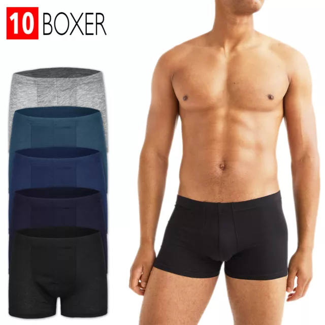10 Pezzi Boxer UOMO Mutande Cotone Elasticizzato Blu Nero Grigio INTIMO VEQUE