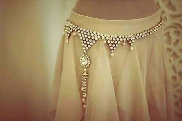 Indian Bridal Kamar Bandh Rhinestone Waist Belt Bollywood Style Jewelry1