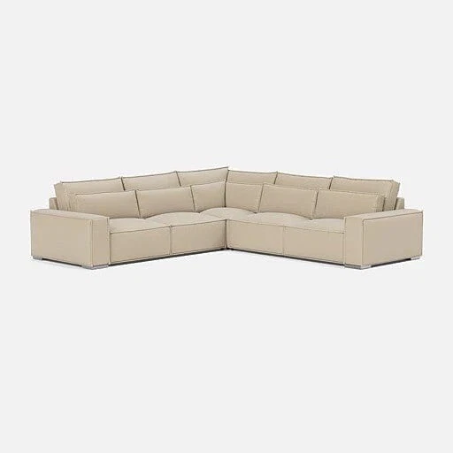 Broadgate Double Corner Sofa Sandbanks Velvet + Footstool  Velvet - Save £££