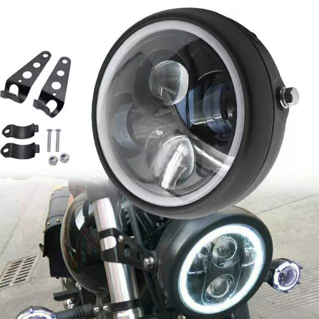 Motorcycle 6.5 inch LED Headlight Bracket Universal For Harley Bobber Cafe Racer