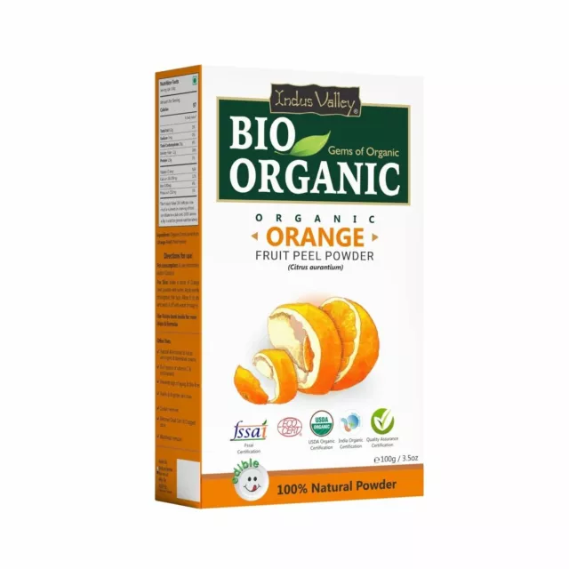 Bio Organic Orange Peel Powder, Pure Natural & Organic for Skin Lightening Face