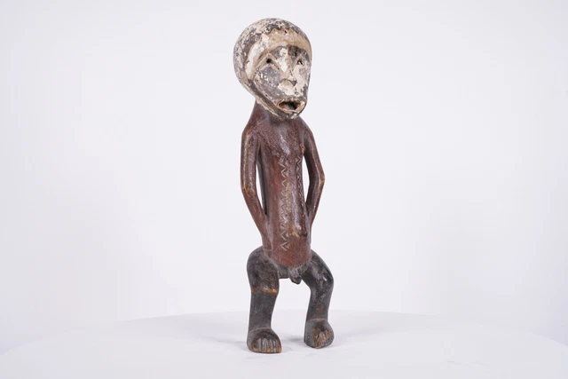Standing Lega Statue 13.75"- DR Congo - African Art