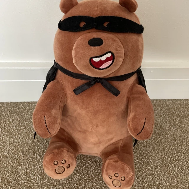 CARTOON NETWORK WE Bare Bears Grizz Grizzly Masked 8 Inch Miniso Plush