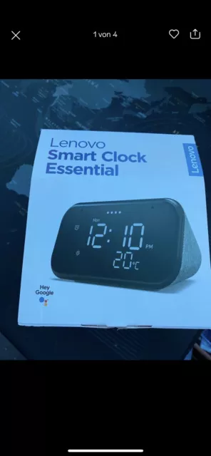 LENOVO® Smart Clock Essential mit Google Assistant: Hanfgrau