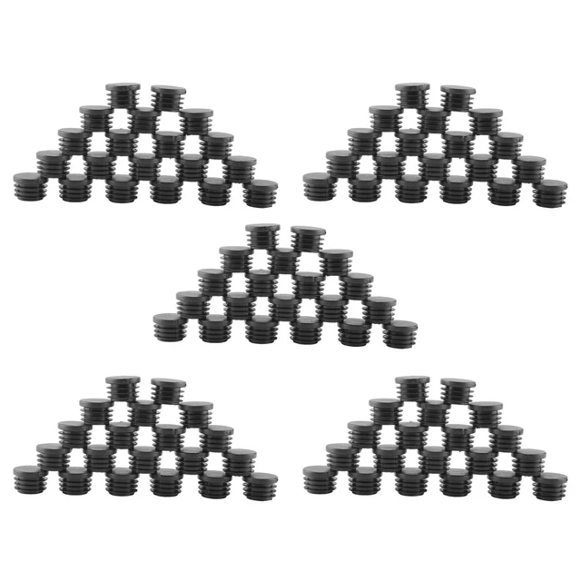 30 Bouchons D'insertion Plastique Noir 25mm - Pour Tubes Ronds - Marque Uxcell - Lot économique