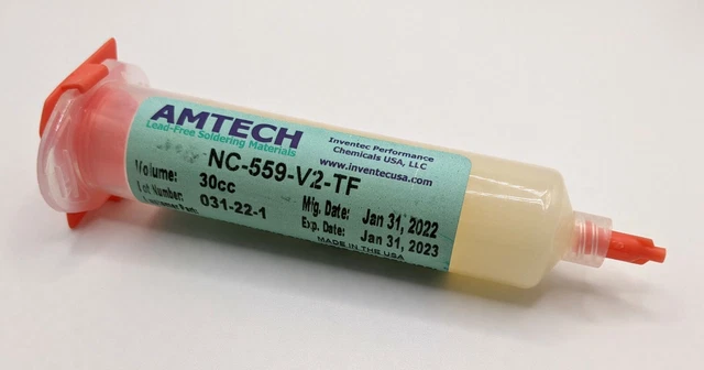Flux à Souder NC-559-ASM, Pâte Basse Température 'No-Clean' - 10cc (Neuf, Origine Chine)