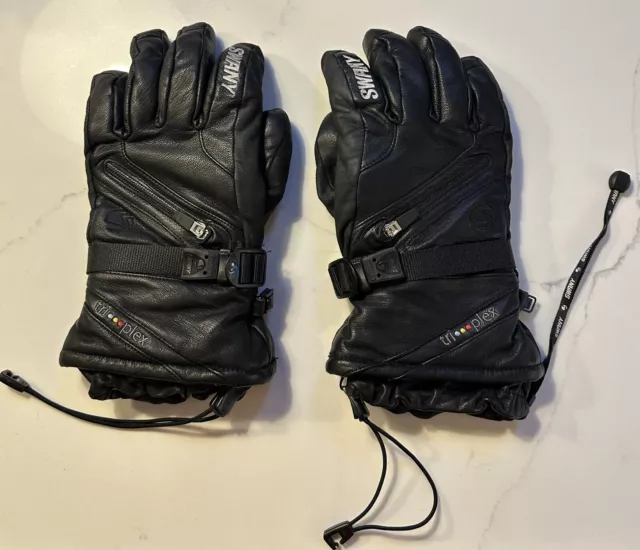 Swany Tri-Plex Leather Ski-Snowboard Gloves Mens Size 2XL Used one Season