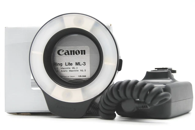[Almost MINT in Box] Canon Macro Ring Lite ML-3 Flash from Japan #30552