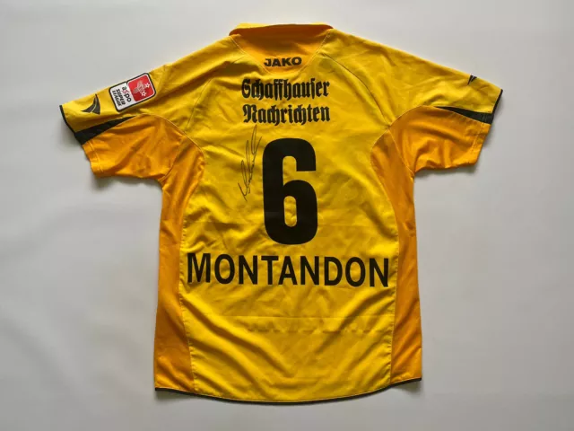 Schaffhausen Switzerland Match Worn Football Shirt Jersey Autograph #6 Montandon