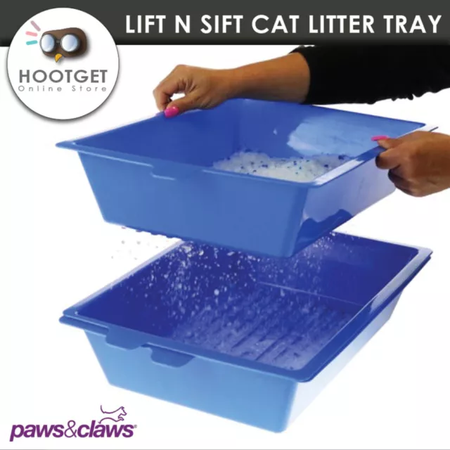 Lift N Sift Self Cleaning Cat Litter Box Tray Self Sifting Kitten Litter Trays