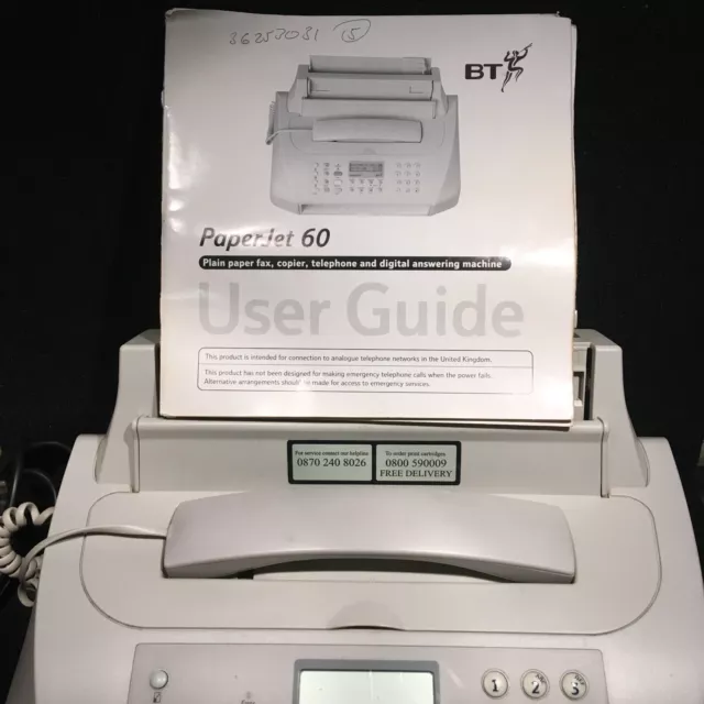 Facsimile fax BT Paper jet 50 Plain copier Paper Fax no ink