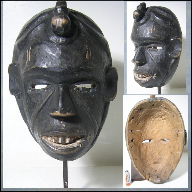 MASQUE IGBO Nigeria AFRICANTIC art africain ancien primitif tribal AFRICAN MASK