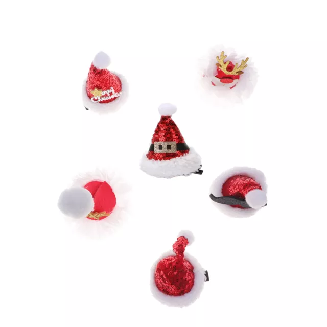 Weihnachtsmütze Haarspange Weihnachten Party Favor Santa Hüte Rentier Haar Clips