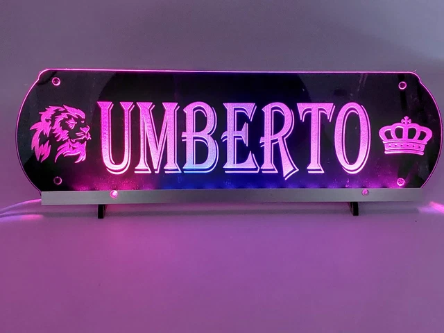 INSEGNA NOMI LED CAMION targa SCRITTA NOME LUMINOSA 12/24V sign name led TRUCK