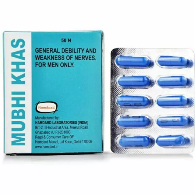 Hamdard Mubhi Khas (50 capsules) pour la débilité et la faiblesse générales