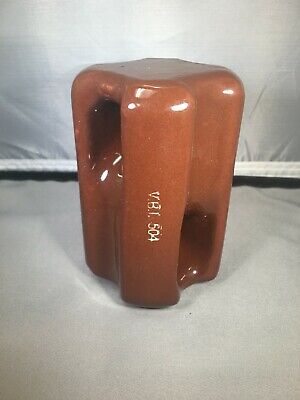NEW Vintage Brown Guy Wire Strain Insulator Ceramic / Porcelain - VBI 504