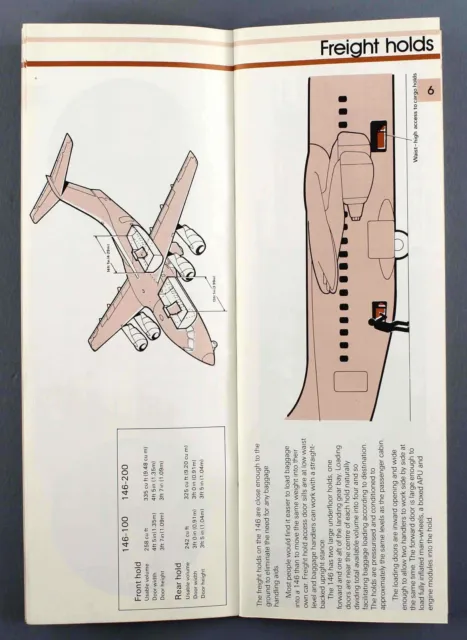 British Aerospace Bae 146 Technical Briefing Manufacturers Sales Brochure 3