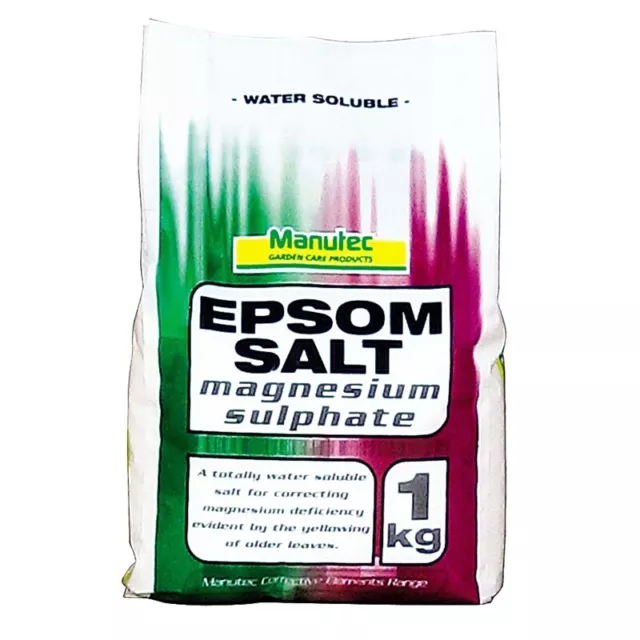 Manutec 1Kg Epsom Salt Water Soluble Correc Magnesium Deficiency Economical