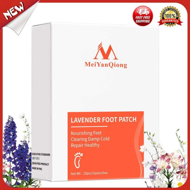 es Anti-edema Lavender Foot Pad Stress Relieve Feet Treatment Body Toxins Cleans