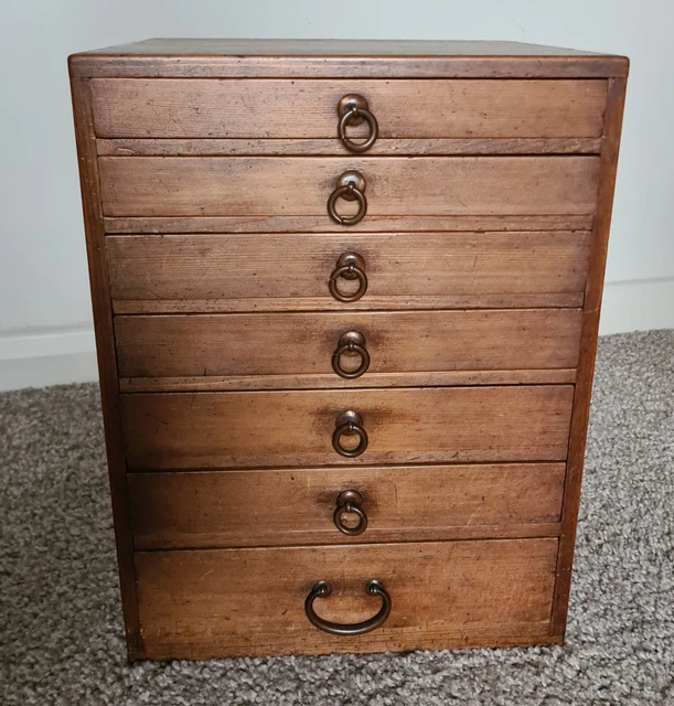 VINTAGE ANTIQUE SMALL chest of drawers £25.00 PicClick UK