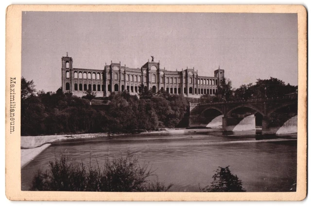 Fotografie Ferd. Finsterlin, München, Ansicht München, Isarpartie am Maximilane