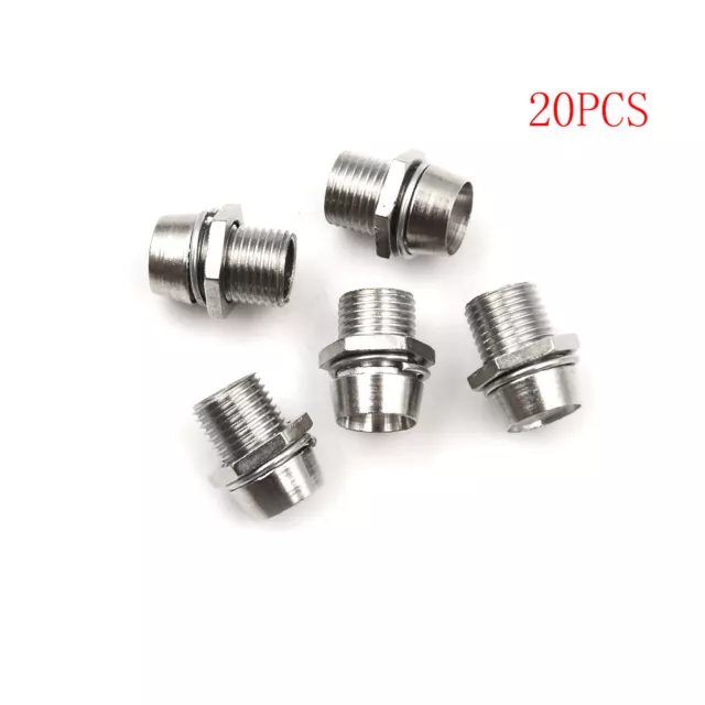 20pcs 5mm Round Chrome Metal LED Lamp Light Emitting Diode Bezel Holder .EL