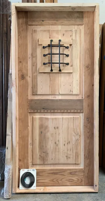 Rustic reclaimed lumber Square door solid wood story book castle winery hardware 3