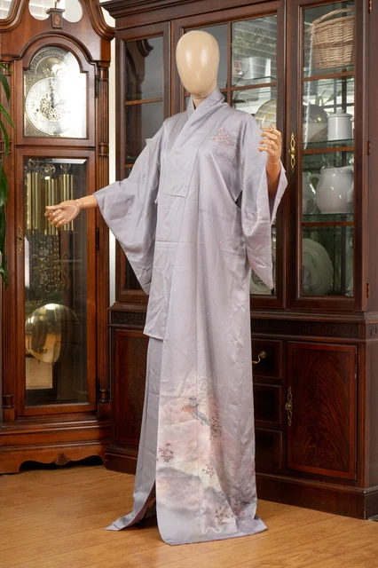 Dear Vanilla Japanese Silk Kimono Women's Robe Gown Authentic Japan Made Vintage