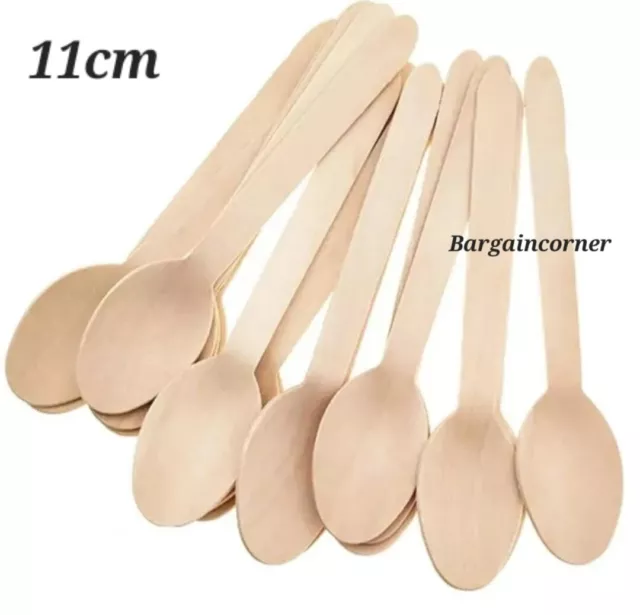 Tea Coffee Spoons Wooden Desert Spoons Disposable Spoon Small Tasting Spoon 11cm