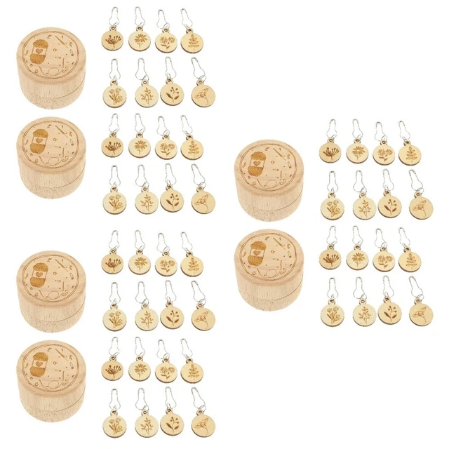 6 scatole legno pacchetto all'uncinetto maglieria pennarelli pennarelli all'uncinetto accessori all'uncinetto per uncinetto