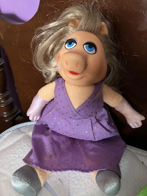 1980 Fisher Price Muppets MISS PIGGY Doll Dress-Up 13" Vinyl Plush Vintage