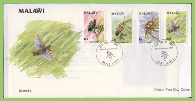 Malawi 1991 Insects set on First Day Cover