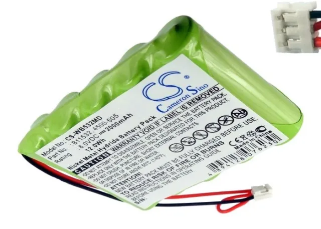 Batterie Ni-MH 6V 2000mAh type 4500-505 B11532 Pour Welch Allyn Vital Signs LXi