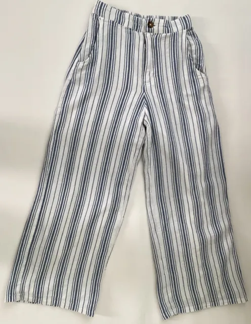 Hollister Womens Pants Extra Small Striped Relaxed Crop High Rise Wide Leg Boho